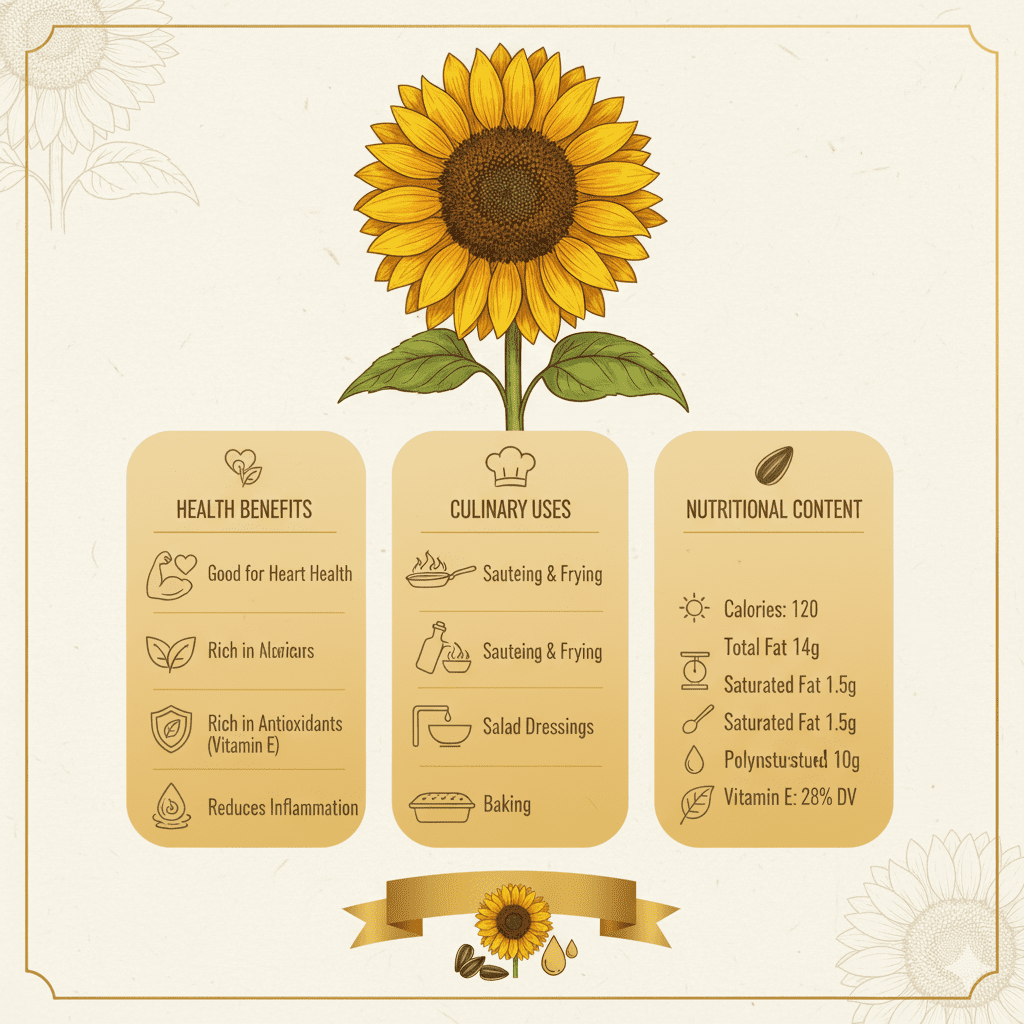 Cold Pressed Sunflower Oil: Health Benefits, Uses & Nutrition