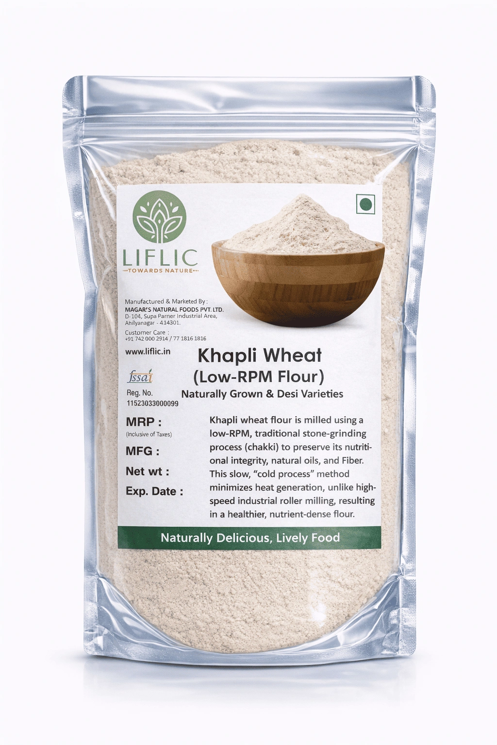 Khapli wheat flour.